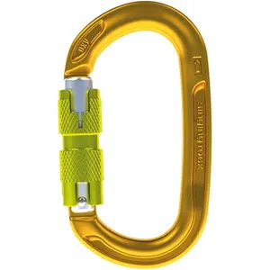212 MAIN Oxy Twist Lock Climbing Carabiner - Gold, Light Alloy, Oval Shape Hook Carabiner for Automotive & Motorcycle Locks & Security