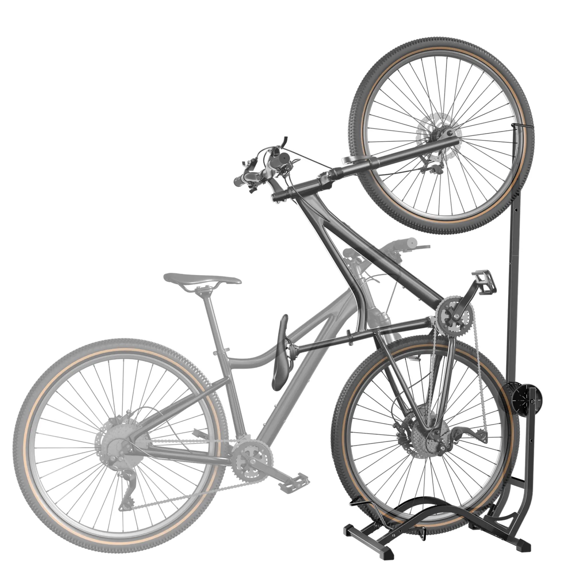 PEGZONE Freestanding Bike Floor Stand, Vertical Horizontal Bicycle Storage Rack, Heavy Duty 77 lbs Freestanding Bike Rack for Garage Home, Space-Saving Indoor Bike Storage, Smart Two-way Installation tiktokshopbacktoschool