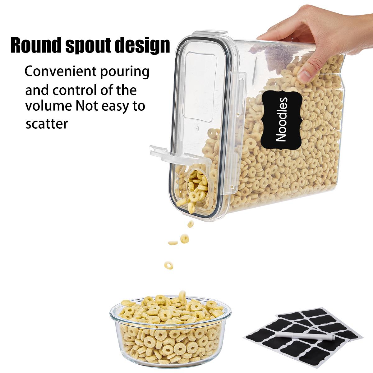 Mothers Day Gift Moisture Proof Transparent Plastic Storage Box with Holes Airtight Grain Containers Dispenser Rice Bucket Dog Food Bin Food Grade for Kitchen Organization