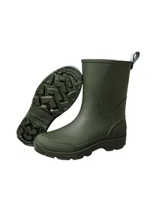 Men's Mid-Calf Waterproof Rain Boots, Waterproof Wellington Boots, Durable Non-Slip Rubber Shoes, Ideal for Car Washing & Fishing, All-Season Garden Shoes