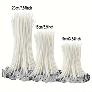 20pcs Smokeless Pre-Waxed Long-Burning Candle Wicks Suitable for DIY Candle Making, Smokeless Wax-Coated Resin Wicks for Burns, Party Supplies & Professional/ Crafting (Smoke-Free, Long-Lasting)