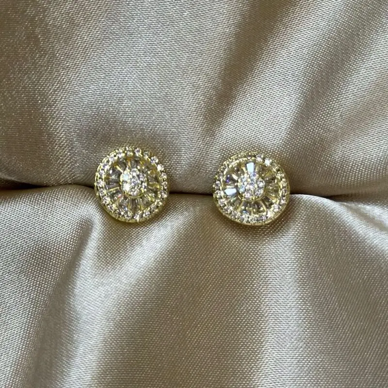 Clear Pizza Stud Earrings