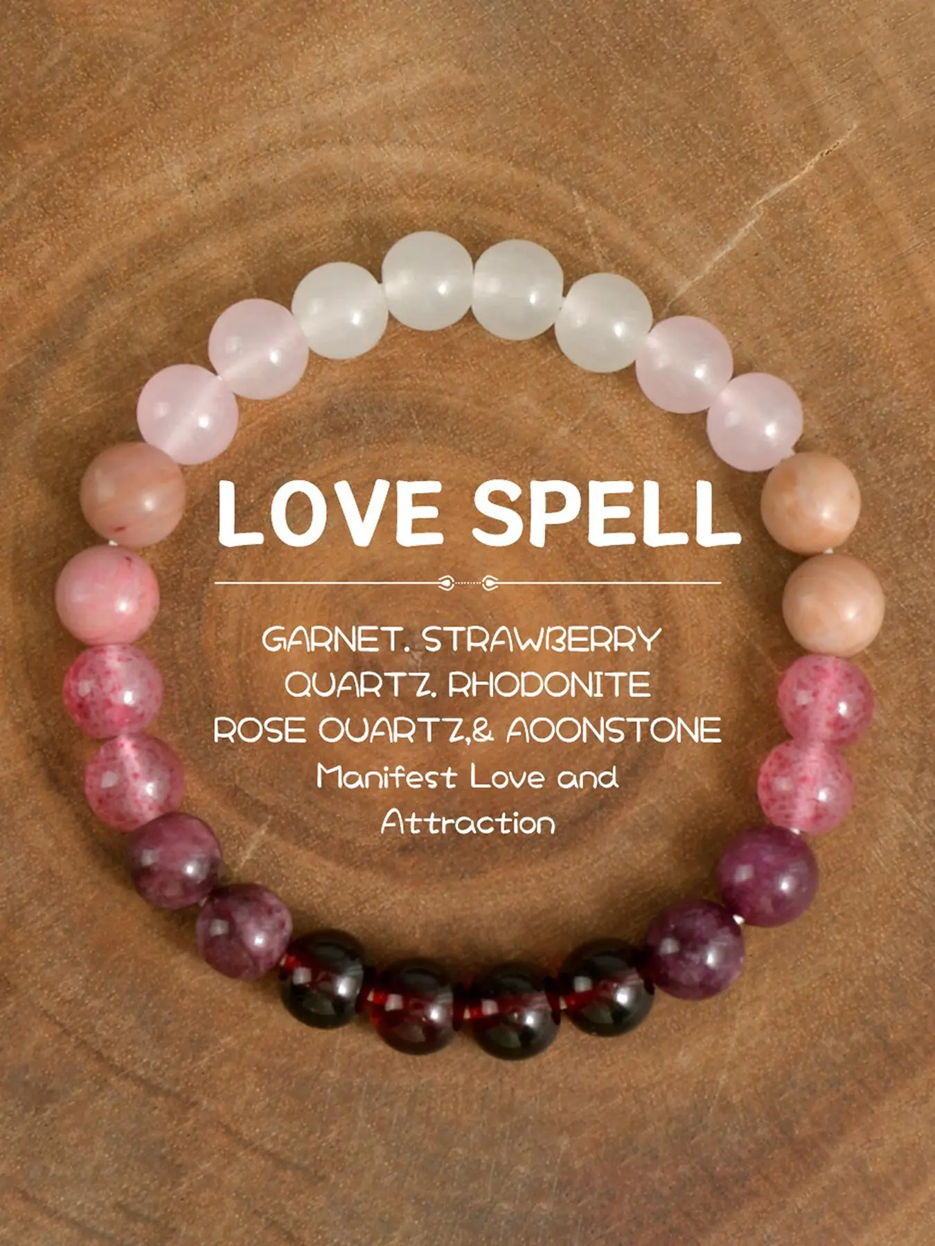 Unisex Artificial Crystal Beaded Bracelet, Pretty Bracelet, Adjustable Bracelet for Daily Clothing for Women & Men, Jewelry for Party, Jewelry for Gift, Couples Gifts, Love Spell, Love and Attraction Bracelet, Crystal Bracelets