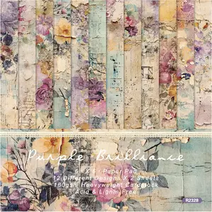 Z-ITC22 Vintage Floral Scrapbook Paper Pad - Flower Patterned Cardstock Paper Pads,6x6 Single-Sided Junk Journal Scrapbooking Paper for Card Making Cottagecore Picture Art Collage