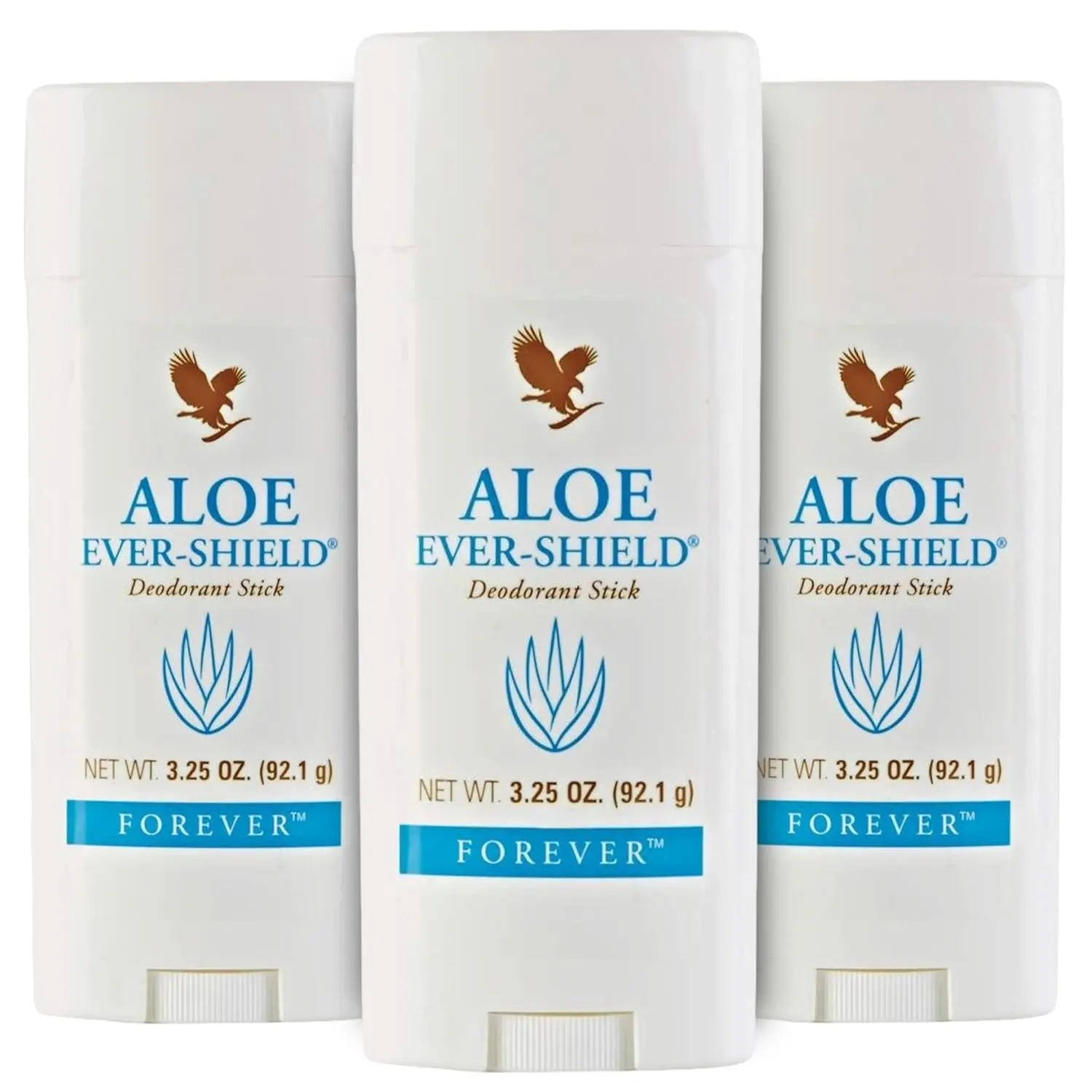 Forever Living Aloe Ever-Shield Aluminum-Free Deodorant Stick Multi-Pack, 3.25 oz Each, Smooth Gentle Natural Anti-Perspiration Body Care for Sensitive Skin with Soothing Aloe Vera, Vegan, Vegetarian, Gluten-Free, Natural Deodorants