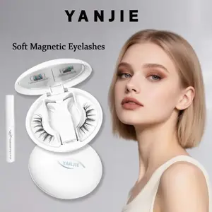 YANJIE Soft Magnetic Eyelashes | Highly Rated & Non-Irritating for Sensitive Eyes | Reusable, Lightweight & Comfortable for All-Day Wear | Super Easy to Apply for Beginners   lash  Kit DIY bunny Self-Adhesive Jelly-Coated outdoorfun