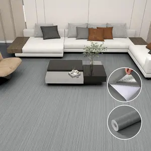 Self-Adhesive Vinyl Flooring Roll, Thickened Texture Durable PVC Material Vintage Simple Wood Grain Wallpaper, Size:17.72in*78.74in/196.85in,Easy Installation, Suitable for smooth floors and refurbishment of furniture surfaces