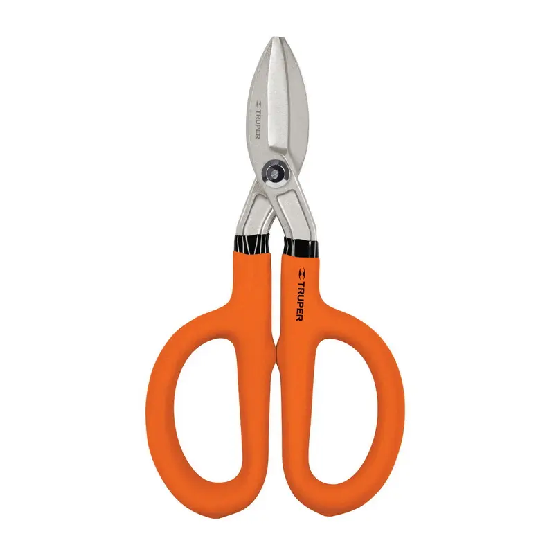 Truper Scissors Hojalatero 8' Gamefowl Tijeras Durable & Precision Tool for Gamefowl Care with Carbon Steel Construction and Vinyl Cushioned Handle