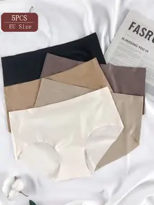 5PCS Women's Seamless Panties | Snug Fit, Comfortable Fit | For Daily Wear | Tummy-Control, High Waist Pants, Butt-Lifting Panties, Yoga Pants | Halloween, Christmas, Black Friday