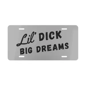 Lil' D Big Dream License Plate, Car Accessories, Vanity Plate - Lightweight Aluminum, Pre-Drilled holes, Easy Installation