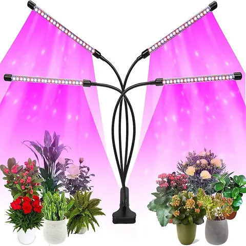 2/4 Heads LED Grow Light Plant Growing Lamp Light For Indoor Plants Full Spectrum