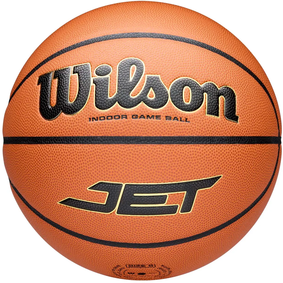 Wilson Women's 28.5" (Size 6) JET Intermediate Rubber Basketball, Sponge-Like Core, Pebbled Grip, Cushioned, Partially Inflated, Official Indoor Play Ball, Cushioning, Partially Infl.