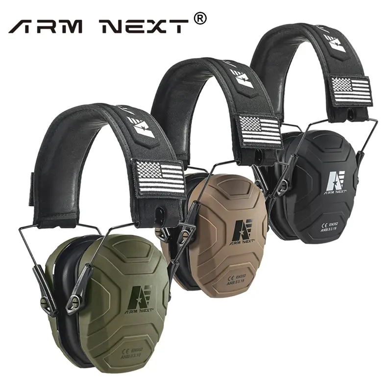 ARM NEXT V40 Tactical Shooting Hunting Headphones, 26dB NNR Noise Cancelling Hearing Protection, Adjustable Earmuffs for Outdoor Sports, No