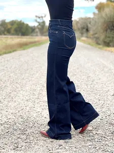 The High Rise Wide Leg Denton Jean