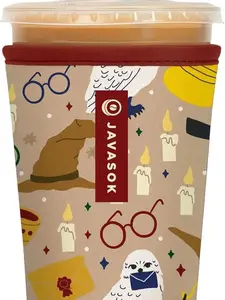 JAVASOK Sok It JavaSok Iced Coffee & Cold Soda Insulated Neoprene Cup Sleeve Horcrux Medium 22-28oz with Iconic Design