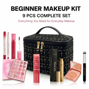 9-in-1 Makeup Bundle with Cosmetic Bag – Complete Makeup Kit for Beginners & Daily Makeup vibrant lip