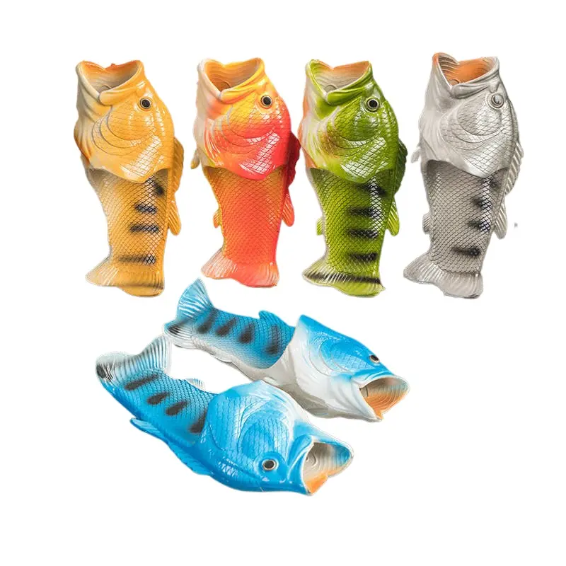 Funny Fish Slides for Women, Casual Cool Slippers with a Non-Slip Sole, Indoor and Outdoor Beach Footwear, Indoor Slipper