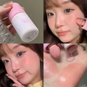 Liquid blush stick with a sponge tip, suitable for lips and cheeks; waterproof and long-lasting; color-correcting; suitable for all skin tones; provides a brightening effect; the perfect gift, Topical Cosmetic
