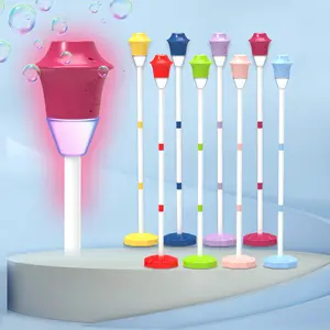 Rechargeable bubble machine, bubble blowing street light, bubble machine with music and lights, outdoor children's toy, wedding atmosphere decoration graduation party decor