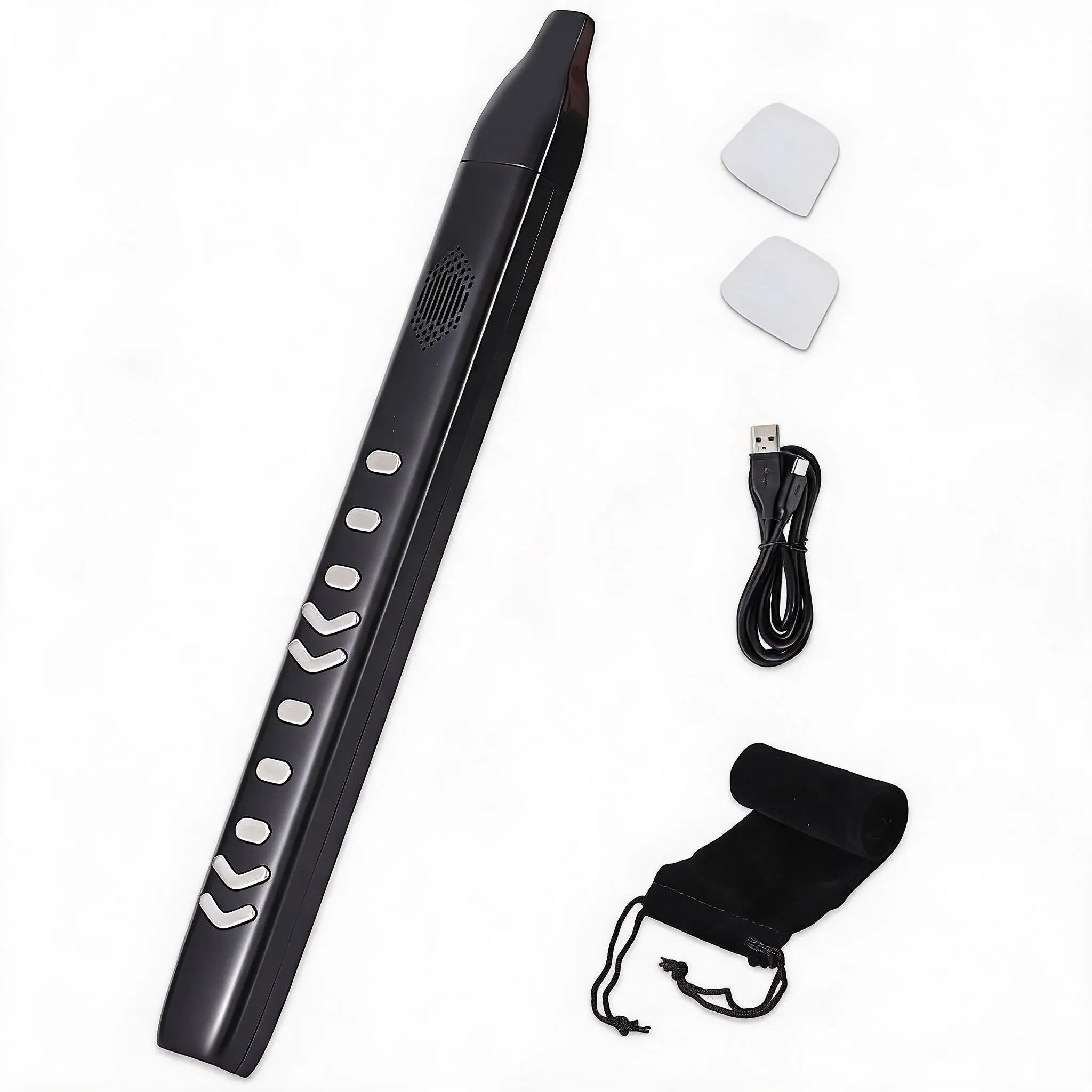 Portable Digital Wind Instrument - ABS Body Electronic Wind Synthesizer, Musical Instruments with 10 Tones, 2 Fingering Modes, Rechargeable Battery, Highly Sensitive Keys, MIDI Controller, Lightweight Electric Saxophone/Flute EWI, Ideal for Beginners
