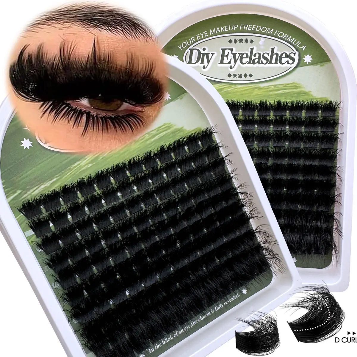Plush Eyelash Extension Kit, Russian Roll D Curl, Mixed Thickness & Length Options, Diy Dramatic Lashes, Dramatic Lashes, 200pcs/150pcs/140pcs, Solid Form, Individual False Eyelash, Cosmetic Eyelashes, Eyelashes Set