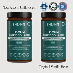 ENSANTÉ Premium Marine Collagen w/ Natural Camu Camu Fruit Vitamin C for Glowing Skin, Hair & Nails, Anti-Aging Dietary Supplement for Beauty & Fitness Healthcare Edible