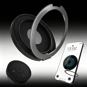 MREGB Magnetic Phone Stand & Bluetooth Remote Control - All-in-1 TikTok Scrolling Remote & Photo Shutter, 180° Adjustable MagSafe Phone Holder, Perfect for Video, Selfies, and Reading Cellphone Foldable