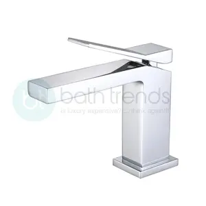 Aquamoon Times Collection Single Lever Bathroom Vanity Faucet Chrome Finish Adjustable Flow Control