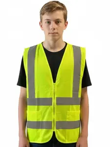 Youth High Visibility Safety Vest ANSI Class 2, With 2 Pockets