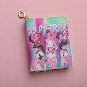 New Short Cartoon Wallet, Cute Student Coin Purse, Zipper Pouch Wallet, Trendy Bag, Fun Design for Kids, Perfect Gift Idea
