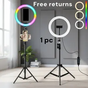 12 Inch Ring Light Kit with 43" Tripod Stand - 3-Step Brightness Control for Instagram Live, Facebook Gaming & Small Business Promotion Videos#Easter Day#SummerVibes