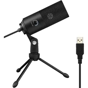 USB Microphone, Metal Condenser Recording Microphone for Laptop MAC or Windows Cardioid Studio Recording Vocals, Voice Overs,Streaming Broadcast and YouTube Videos Audio