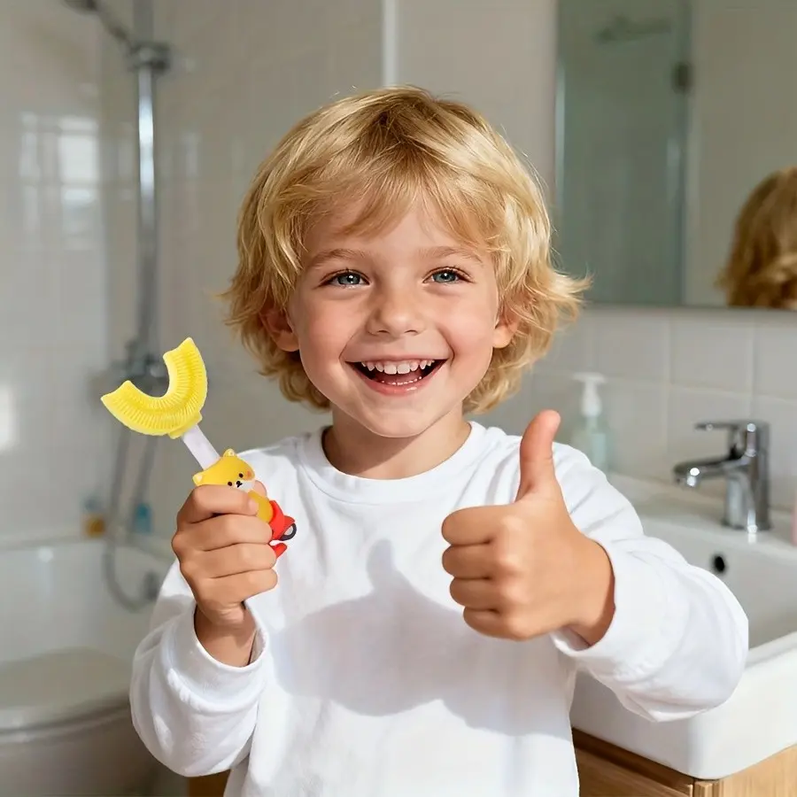 Baby Toothbrush U-Shaped Soft Bristles, Designed for Baby Teeth, Gentle on Gums, Super Loved by Babies, Must-Have for Moms, Infant