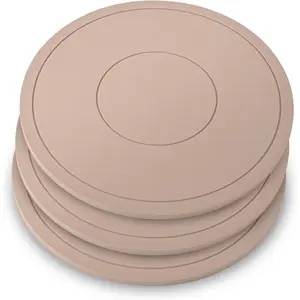 Trivet Mats 3 Pack Heat Resistant Pot Holders, Multipurpose Non-Slip Hot Pads for Kitchen Potholders, Hot Dishers, Jar Opener, Spoon Holder (Brown)