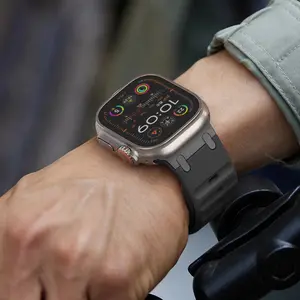 Sport Silicone Strap for Apple watch bands ultra 3 49mm Metal correas para bracelet iwatch Series 11 9 8 SE 10 7 45mm 44mm 46mm