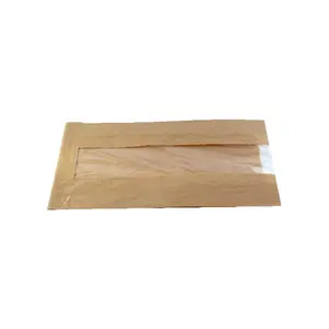 212 MAIN Brown Kraft Paper Dog & Cat Feeding Supply Bag with Window View, Baked Goods Compatible Containers