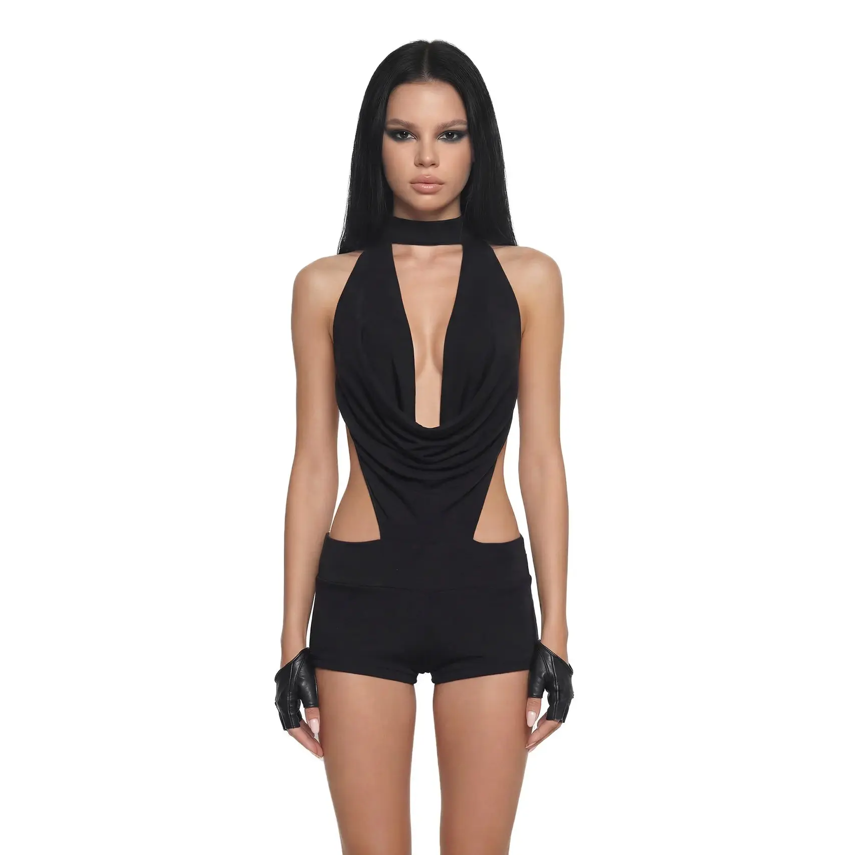 Analog Cowl Neck Romper