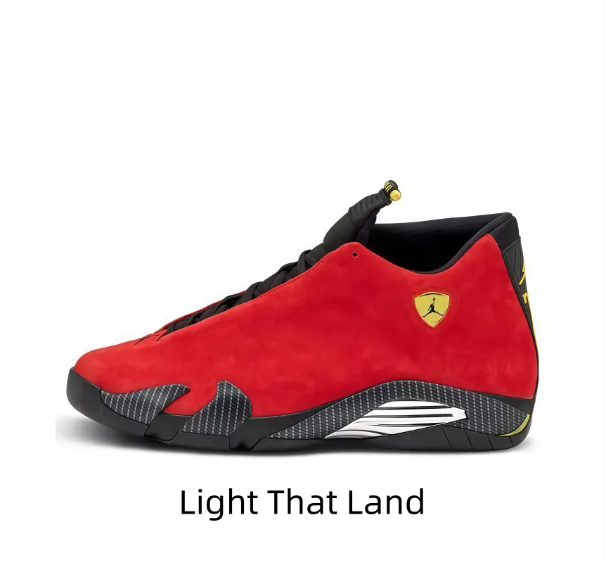 Vibrant scarlet suede footwear with carbon fiber texture, bold fiery tone full of speed vibe