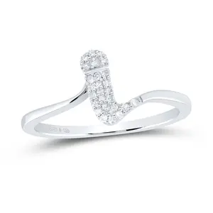 1/10Ctw-Nat Dia P1 Gift Initial "I" Ladies Ring (1.43 grams)
