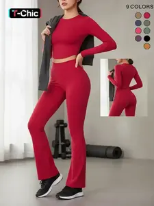 Women's Sporty Tracksuit Set, Casual Two-Piece, Comfortable Athletic Wear, Ideal for Gym & Daily Activities, Athletic Activewear Tracksuits, Yoga Gym Outfits, Sporty Style Outfits, Athletic Fashion Activewear, Sweat Suit Set