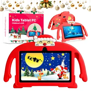7 Inch Touchscreen Android Tablet PC, 16GB ROM Shockproof Case, 2.4g WiFi Parental Control, Educational Tablet for Boys Girls, Learning Entertainment Tablet, Learning Tablet, Christmas Gift