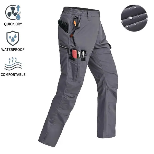 Men’s Tactical Pants – Stretch Waterproof Fabric, Single Pack, Durable Cargo Pants for Hiking, Casual Wear, and Work, Multiple Pockets (Belt Not Included)