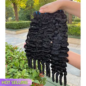 【Hot Sale 】Lemoda Burmese Curly Bundles Human Hair 100% Unprocessed Virgin Hair Bundles Deals Human Hair Extensions 15A Raw Burmese Curly Natural Black Human Hair Bundles for Black Women