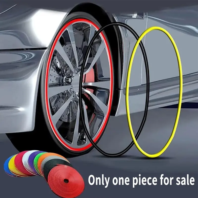 8 Meter Car Wheel Rim Protection Strip, Durable Rubber Material, Waterproof, Easy Installation, Enhances Tire Protection Effect, Automotive Car Accessories