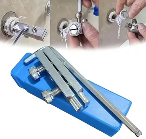 2pcs/set 2.5*0.51 Inch Adjustable Metal Pipe Breaker Disassembly Tool Set, Faucet Quick Wire Cutting Removal Tool, 1/2" 3/4" Universal Nut Extractor, Ideal Disassembly Tool.