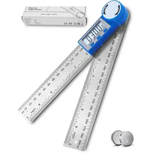 Digital Angle Finder Ruler, 7 Inch 2-in-1 Stainless Steel Angle Finder Tool, 360? Digital Protractor with LCD Display for Woodworking, Construction, Reverse Angle Measurement