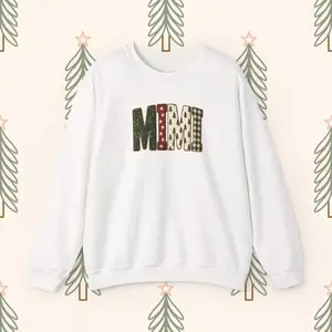 Christmas Mimi Sweatshirt, Holiday Grandma Jumper, Christmas Prints, Cozy Christmas Sweater, Festive Pullover, Mimi Gift, Family Christmas