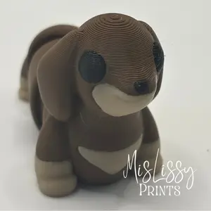 Baby Dachshund Flexi 3D Print Dog Decor