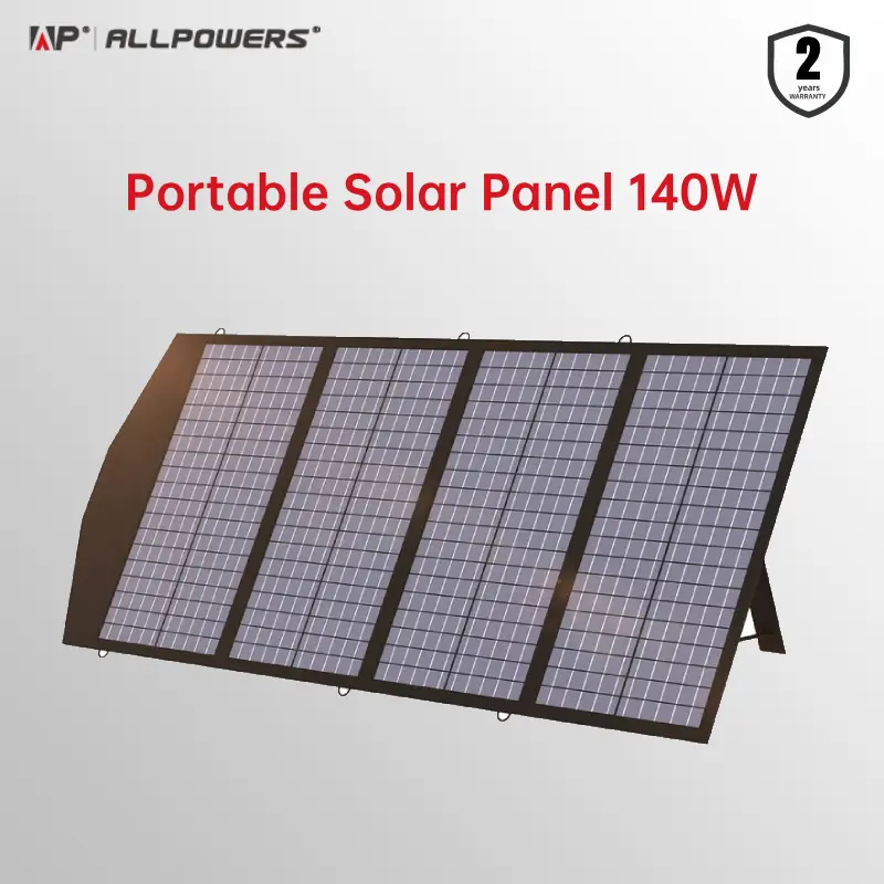 ALLPOWERS SP029 Portable Solar Panel 140W,Waterproof Rating IP65,DC Parallel Foldable Solar Charger,Suitable for Portable Power Stations,RVs,Boats,Camping,and Off-Grid Living