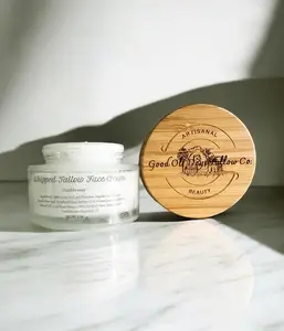 Whipped Tallow Face Cream- 100% Grass Fed and Finished Organic Beef Tallow with Shea Butter, Almond Oil, Honey, and Frankincense Essential Oil - Moisturizing Cream for Mature Skin